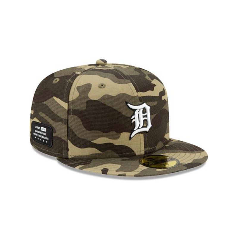 MLB Detroit Tigers Armed Forces Weekend 59Fifty Fitted (JTL8247) - Green New Era Caps